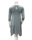 OZ246 Agave Green Flared Modal Nightshirt with White Lace Neckline