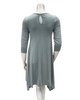 OZ246 Agave Green Flared Modal Nightshirt with White Lace Neckline