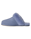 UGG Scuffette II Stormy Blue Suede Slipper with Fur Trim