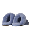 UGG Scuffette II Stormy Blue Suede Slipper with Fur Trim