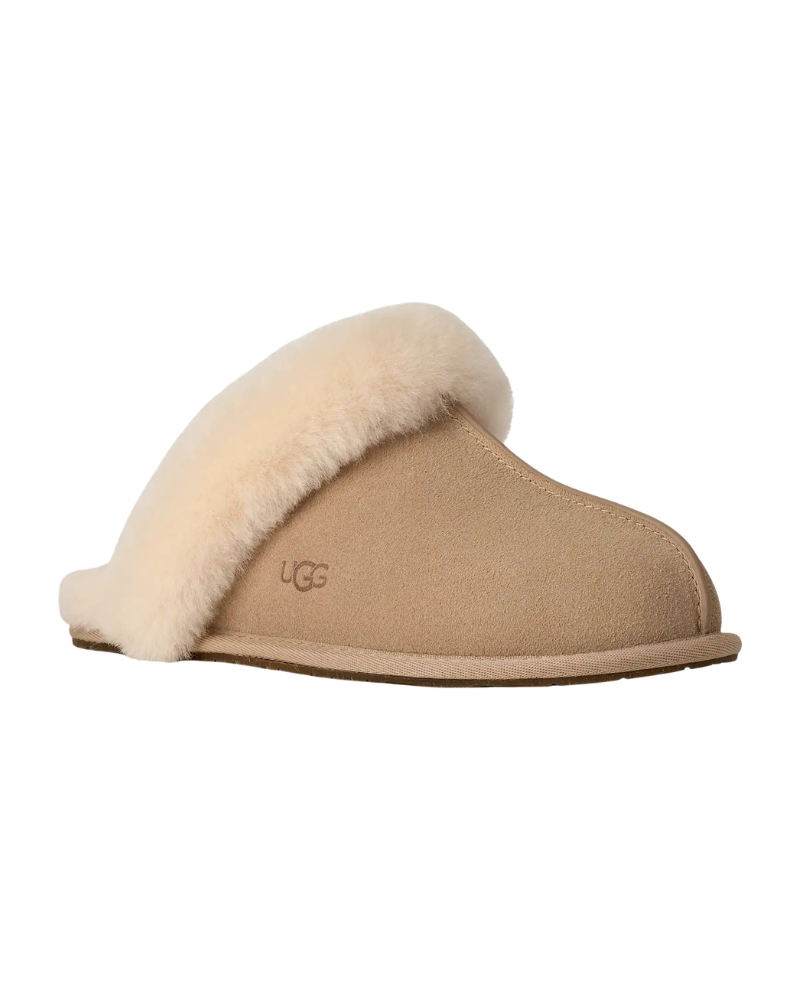 UGG Sand Scuffette II Suede Slipper with Fur Trim