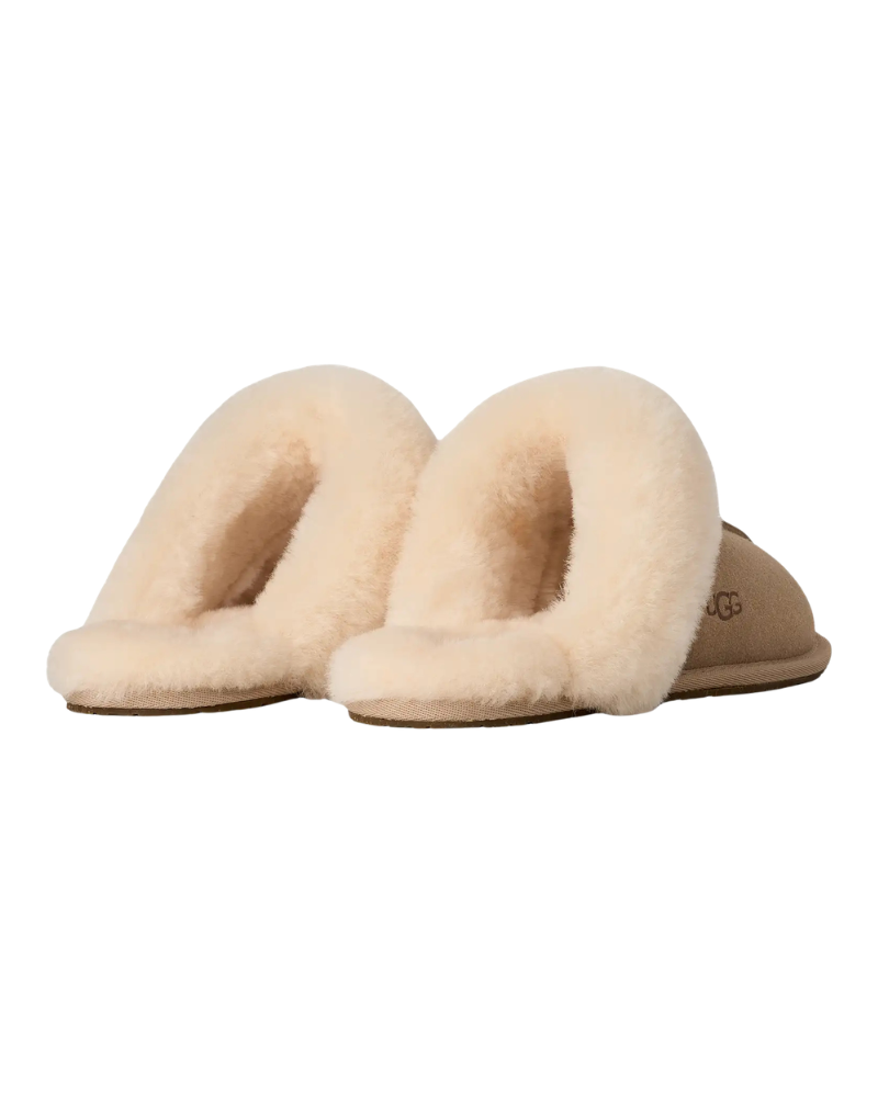UGG Sand Scuffette II Suede Slipper with Fur Trim