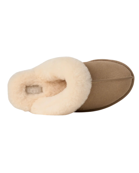 UGG Sand Scuffette II Suede Slipper with Fur Trim