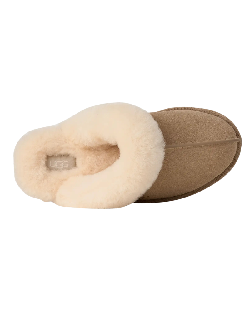 UGG Sand Scuffette II Suede Slipper with Fur Trim