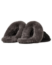 UGG Black/Grey Scuffette II Suede Slipper with Fur Trim