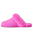 UGG Scuffette II Bright Fuchsia Suede Slipper with Fur Trim