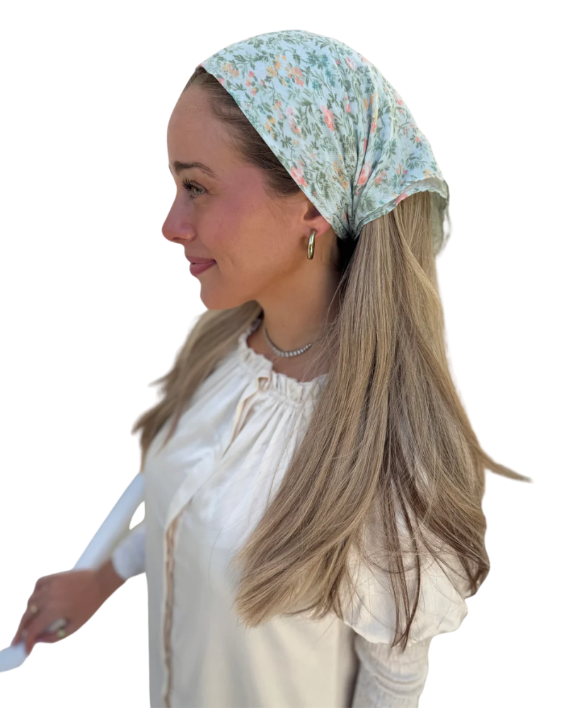 Scarf Bar Mint Garden Bandana Scarf Myselflingerie.com
