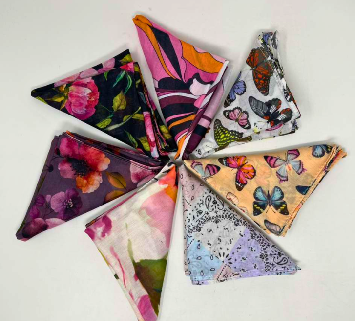 Tal New York Perfect Peony Bandana Scarf