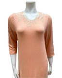 Verdiani 4108MOD Apricot Lace Pull On Modal Nightgown myselflingerie.com