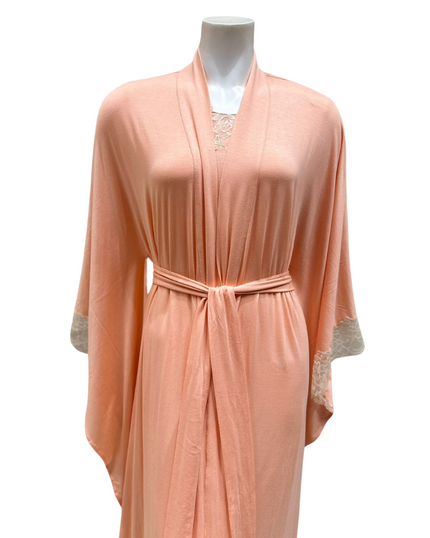 Verdiani 4112 Apricot Butterfly Effect Modal Morning Robe myselflingerie.com