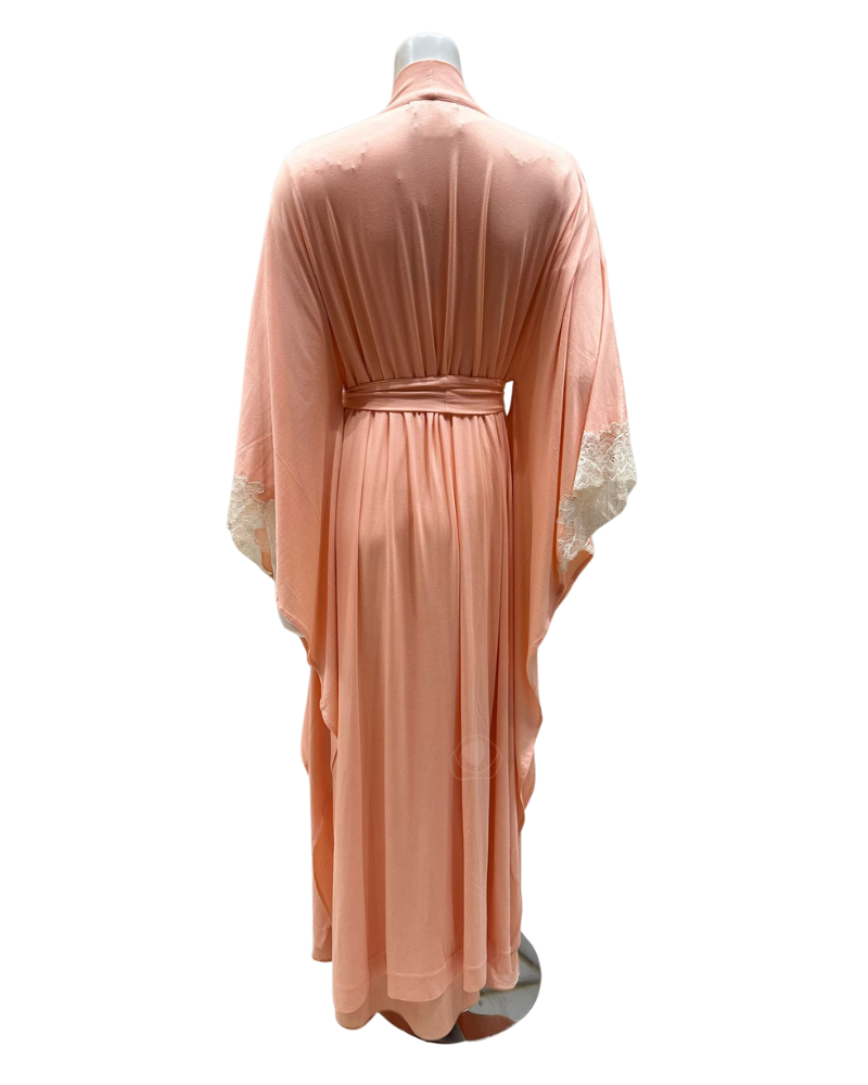 Verdiani 4112 Apricot Butterfly Effect Modal Morning Robe myselflingerie.com