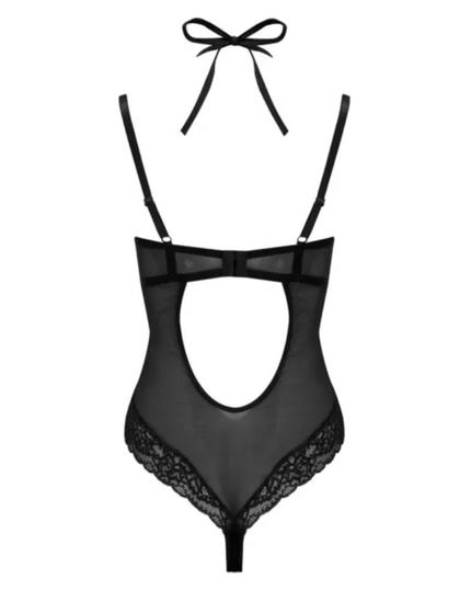 Pour Moi 11810 Black Suspense Underwired Bodysuit MYSELFLINGERIE.COM