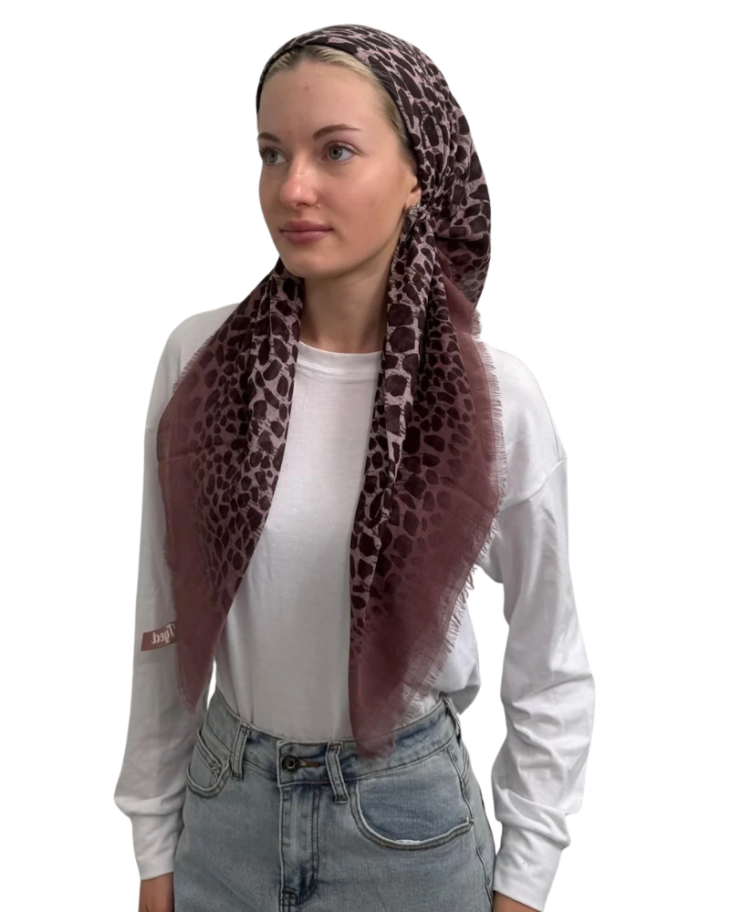 TYED Pink Leopard Adjustable Pre-Tied Bandanna with Velvet Grip
