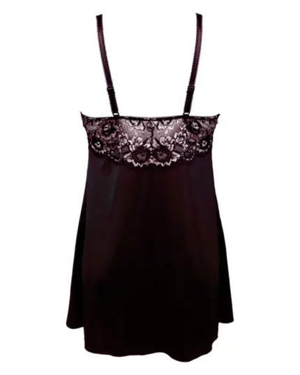 Pour Moi 11508 Black/Pink Opulence Chemise MYSELFLINGERIE.COM