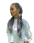 TYED Summer Plaid Adjustable Pre-Tied Bandanna with Velvet Grip