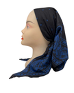 Ahead Cobalt Black Legacy Versatile Short Tails Adjustable Open Back Pre-Tied Bandanna