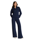 Spanx Timeless Navy AirEssentials Shawl Collar Half Zip