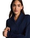 Spanx Timeless Navy AirEssentials Shawl Collar Half Zip
