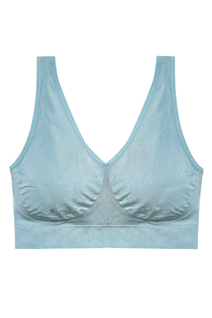 Wacoal 835275 Stone Blue Bralette with Removable Pads Myselflingerie.com
