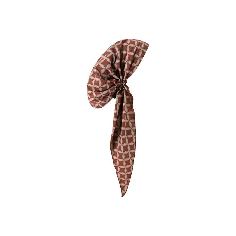 Lizi Headwear ETCH002 Rust Geometric Pre-Tied Bandanna with Full Grip Myselflingerie.com