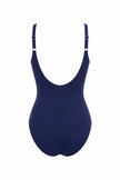 Gottex Navy Lattice Square Neck Swimsuit Myselflingerie.com