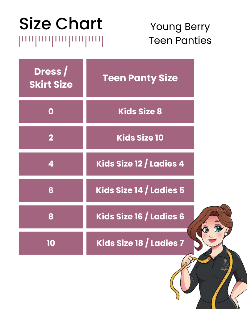 Panties ALL Collection Size Guide