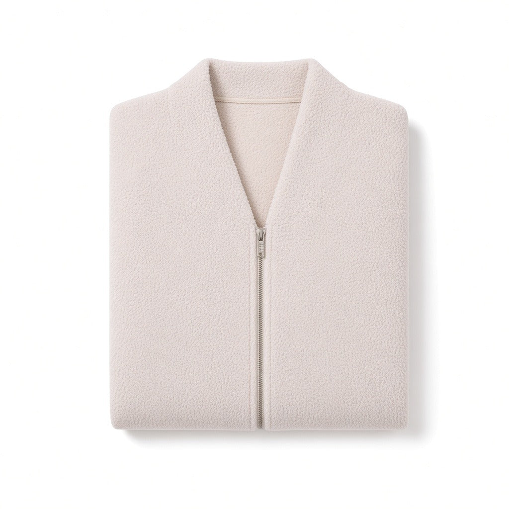 Folded Barefoot Dreams Stone Cozy Chic Full Zip V Neck Lounge Robe