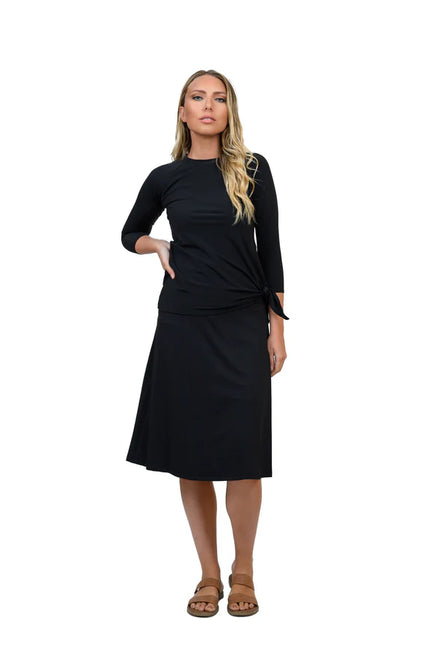 BST-TST Black Basic Swim Top with Side Twist