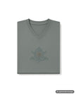 Folded Angelice Sage Green Royal Embroidery V Neck Pull On Modal Nightgown