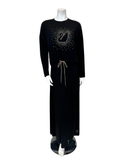 Mega Dreams Black Studded Swan Modal Nursing Nightgown