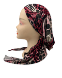 Triple Up Pink Leopard Unlined Pre-Tied Bandanna