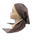 BL896 Pink/Black Velvet Ribbed Lined Pre-Tied Bandanna