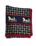 HS578H/L Navy/Red Hermes Adjustable Pre-Tied Bandanna with Velvet Grip