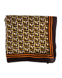 Revaz Brown Fendi Adjustable Pre-Tied Bandanna with Velvet Grip