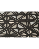 SP293BKGY Black/Grey Geometric Metallic Lines Pre-Tied Open Back Bandanna