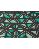 Cherie Black/Green Geometric Metallic Lines Pre-Tied Open Back Bandanna