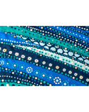 SP303BL Blue Scattered Metallic Design Pre-Tied Open Back Bandanna