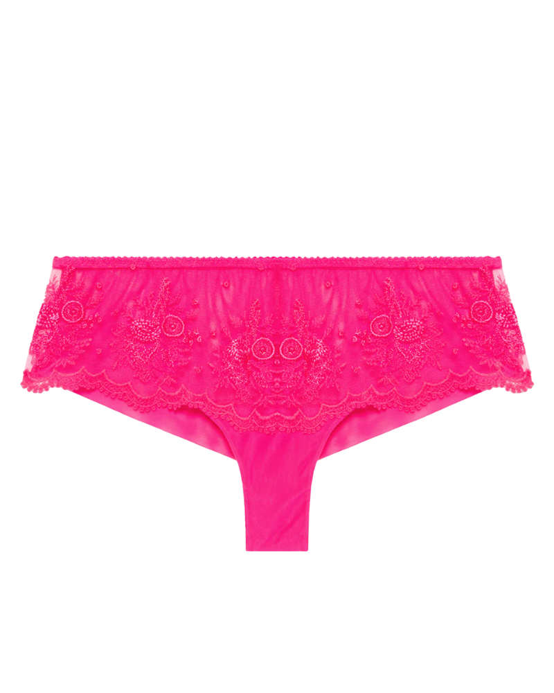 Simone Perele 1E2630 Fuchsia Intrigue Lace Bikini Myselflingerie.com