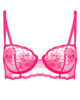Simone Perele 1E2330 Fuchsia Intrigue Lace Underwire Bralette Myselflingerie.com