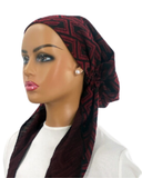 Ahead Black/Burgundy Corners Timeless Fit Pre-Tied Bandanna