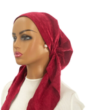 TT2396-25 Magenta Melange Velvet Timeless Fit Pre-Tied Bandanna