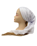 TSFVP-WH-GD Solid White / Gold Border Pre-Tied Bandanna with Velvet Grip