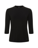 Gemsli SH366 Black Modal 3/4 Sleeve Shell Myselflingerie.com