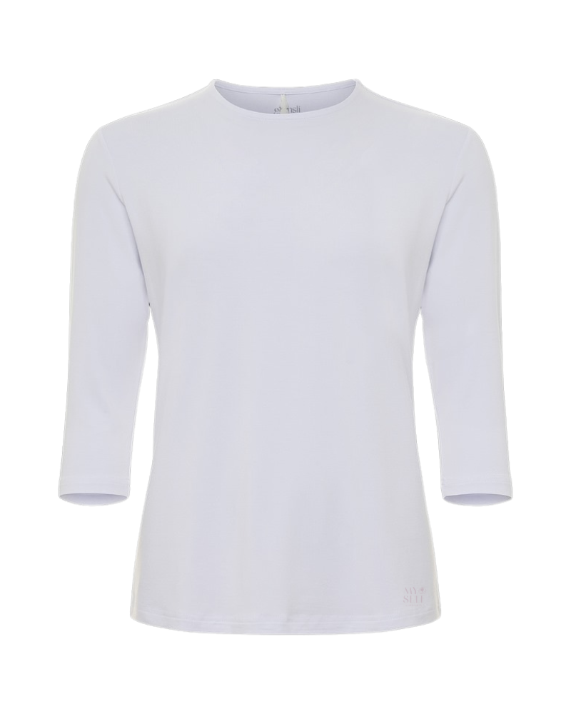 Gemsli SH366 White Modal 3/4 Sleeve Shell Myselflingerie.com