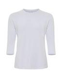 Gemsli White Modal 3/4 Sleeve Shell Adjustable Neck