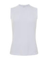 Gemsli White Modal Sleeveless Shell Adjustable Neck