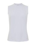 Gemsli White Modal Sleeveless Shell Adjustable Neck