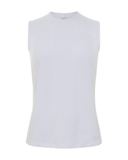 Gemsli White Modal Sleeveless Shell Adjustable Neck