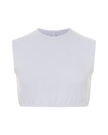 Gemsli SH368 White Modal Sleeveless Crop Shell Adjustable Neck Myselflingerie.com