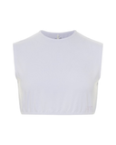 Gemsli SH368 White Modal Sleeveless Crop Shell Adjustable Neck Myselflingerie.com